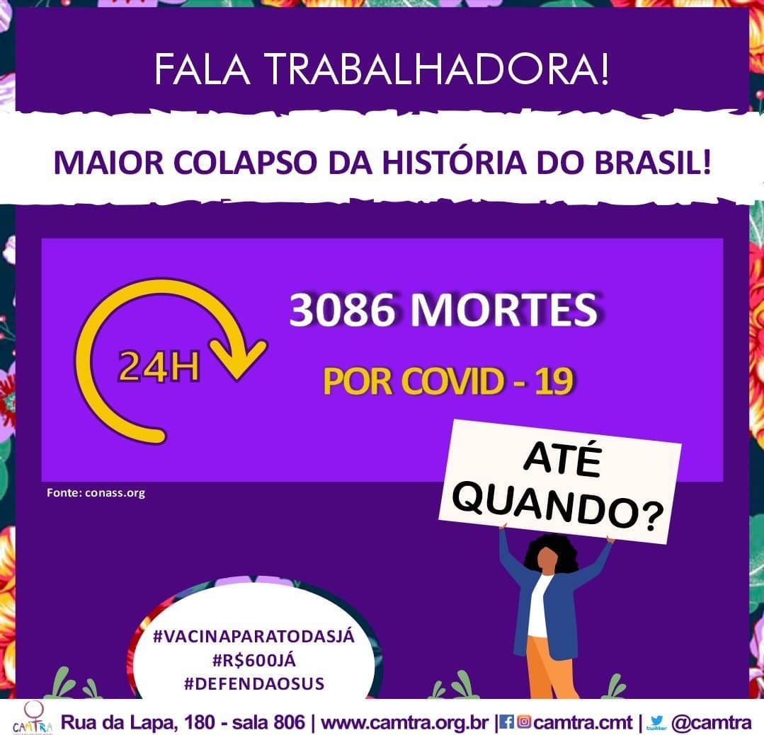 Você está visualizando atualmente Brasil amanhece com mais de 3 mil óbitos nas últimas 24 horas