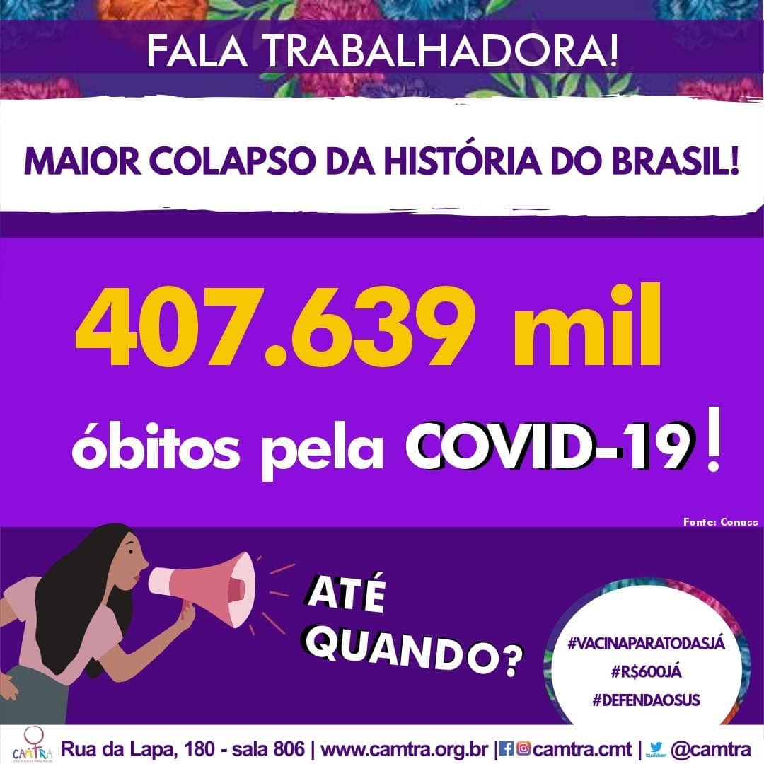 Você está visualizando atualmente Brasil alcança a triste marca de mais de 400 mil mortes pela Covid-19