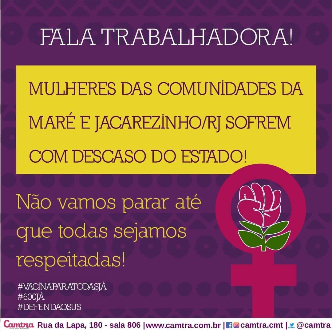 Você está visualizando atualmente Mulheres das favelas da Maré e Jacarezinho sofrem com ações do Estado em meio a pandemia