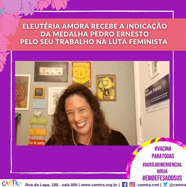 Você está visualizando atualmente Eleutéria Amora recebe indicação de Medalha de Mérito Pedro Ernesto